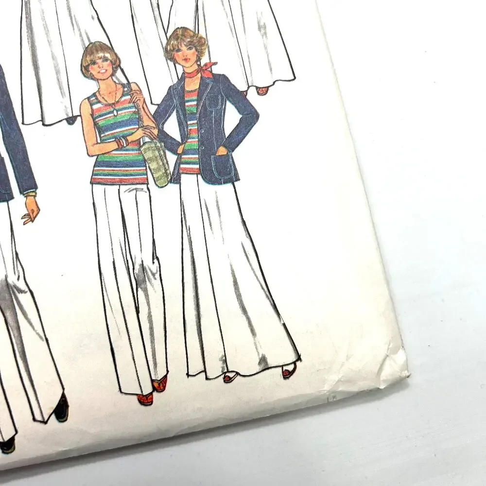 Simplicity Vintage 1970's Pattern #7930 Misses Pants/Skirt/Top/ Jacket Size 14‎